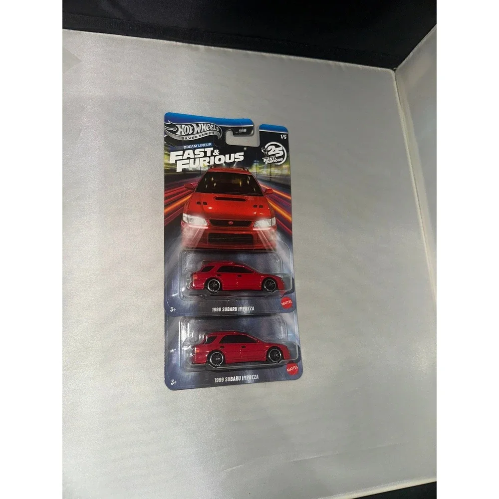 Hot Wheels Fast‎ & Furious Silver Series 1999 Subaru Impreza Red Diecast 2 Pack